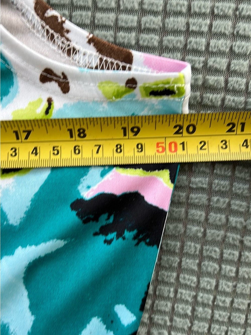 Teal Floral Print Tank Dress - Picture 4 of 7